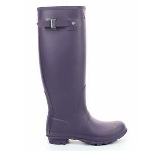 Purple hunter rain boots
